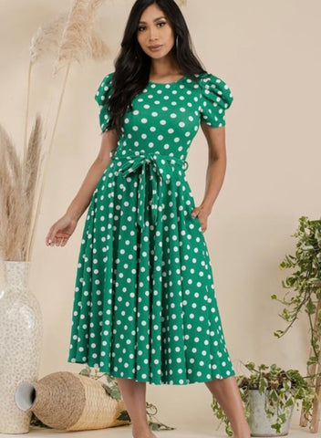 Green Polka Dots Dress