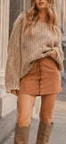 Brown Mini Skirt