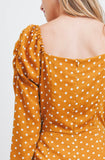 MUSTARD POLKA DOTS DRESS
