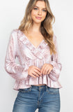 MAUVE ANIMAL PRINT TOP