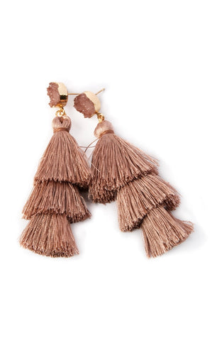 DRUZY MOCCA EARRINGS