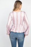 MAUVE ANIMAL PRINT TOP