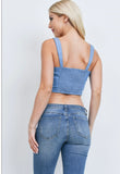 Blue Crop Top