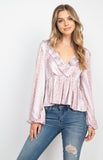 MAUVE ANIMAL PRINT TOP